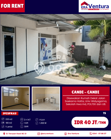 Lokasi terbaik! Rumah siap pakai dikontrakkan di Blimbing LB 180m2 Lokasi terbaik! Rumah siap pakai dikontrakkan di Blimbing LB 180m2