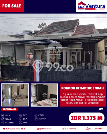 Rumah Minimalis di , Malang, LT 120m2m² Bangunan 110m2m² Rumah Minimalis di , Malang, LT 120m2m² Bangunan 110m2m²