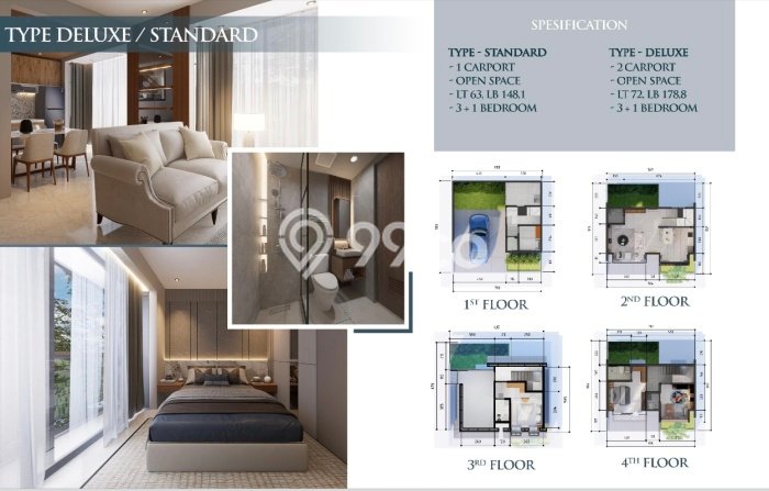 For Sale! Luxury House LT 75m2 Desain Elegan di Kemang For Sale! Luxury House LT 75m2 Desain Elegan di Kemang