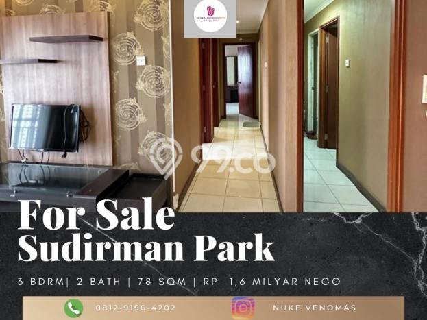 Dijual Apartemen 3 KT 2 KM di Tanah Abang Dijual Apartemen 3 KT 2 KM di Tanah Abang