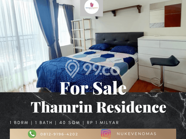 Untuk Dijual Apartemen 1 KT & 1 KM di Jakarta Pusat Lokasi Strategis Untuk Dijual Apartemen 1 KT & 1 KM di Jakarta Pusat Lokasi Strategis