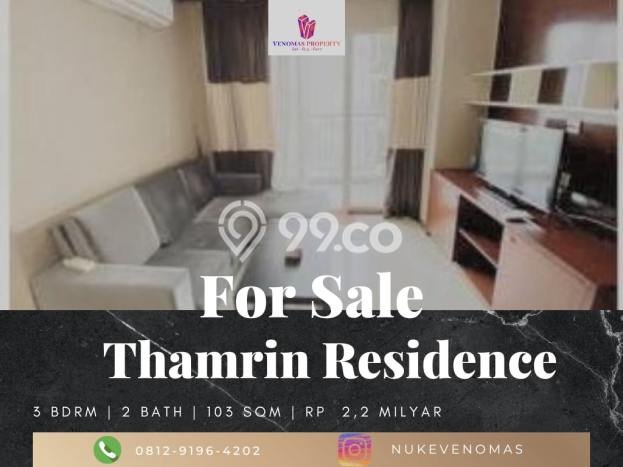 Untuk Dijual Apartemen 3 KT & 2 KM di Jakarta Pusat Lokasi Strategis Untuk Dijual Apartemen 3 KT & 2 KM di Jakarta Pusat Lokasi Strategis
