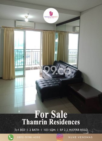 Dijual Apartemen 3 KT & 2 KM di Jakarta Pusat Area Strategis Dijual Apartemen 3 KT & 2 KM di Jakarta Pusat Area Strategis