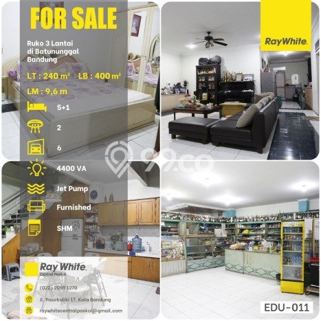 Ruko Bagus LT 240m2 LB 400m2 Dijual di Batununggal Bandung Ruko Bagus LT 240m2 LB 400m2 Dijual di Batununggal Bandung