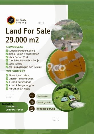 Lahan untuk Dijual di Parung Bogor Luas 29000m2 Lahan untuk Dijual di Parung Bogor Luas 29000m2