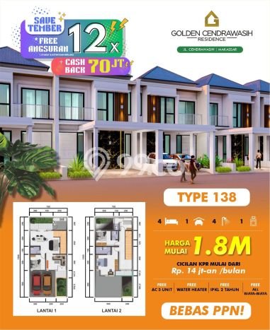Jual Rumah Bagus Siap Huni LB 138m2 di Mamajang, Makassar Jual Rumah Bagus Siap Huni LB 138m2 di Mamajang, Makassar