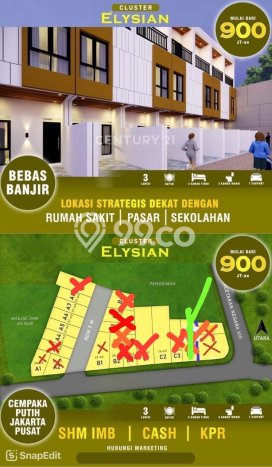 Rumah Modern 3 Kamar LT 42m2 di Percetakan Negara Rumah Modern 3 Kamar LT 42m2 di Percetakan Negara