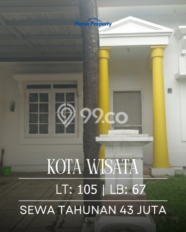 Rumah sewa siap huni 2 KT di Kota Wisata, Jakarta Timur Rumah sewa siap huni 2 KT di Kota Wisata, Jakarta Timur