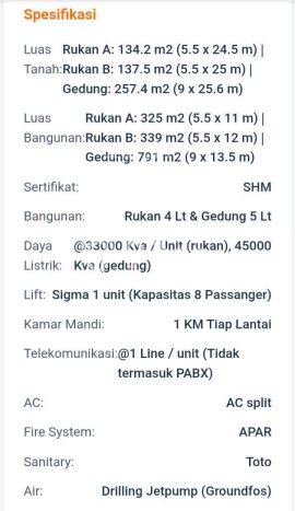 Kantor Bagus Dijual LB 1455m2 Lokasi Strategis Jakarta Timur Area Cocok untuk Berbisnis Kantor Bagus Dijual LB 1455m2 Lokasi Strategis Jakarta Timur Area Cocok untuk Berbisnis