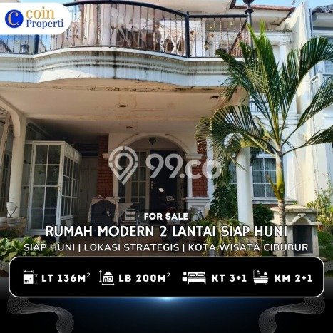 Jual Rumah Eksklusif 3 KT di Kota Wisata, Bogor Jual Rumah Eksklusif 3 KT di Kota Wisata, Bogor