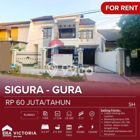 Rumah Bagus Siap Pakai Di Lowokwaru Luas 180m2 Aman Rumah Bagus Siap Pakai Di Lowokwaru Luas 180m2 Aman