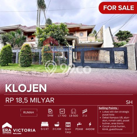 Best Deal Hunian Premium Ideal dan Luas di Klojen, Malang Best Deal Hunian Premium Ideal dan Luas di Klojen, Malang