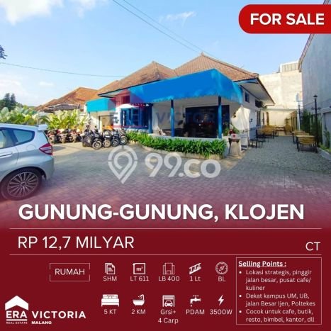 Dijual Cepat Rumah 5 KT 2 KM di Lokasi Premium Klojen, Malang Dijual Cepat Rumah 5 KT 2 KM di Lokasi Premium Klojen, Malang