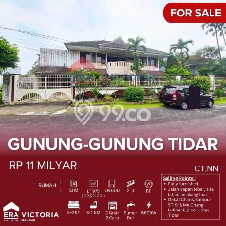 For Sale! Premium House LT 975m2 Desain Elegan di Tidar For Sale! Premium House LT 975m2 Desain Elegan di Tidar