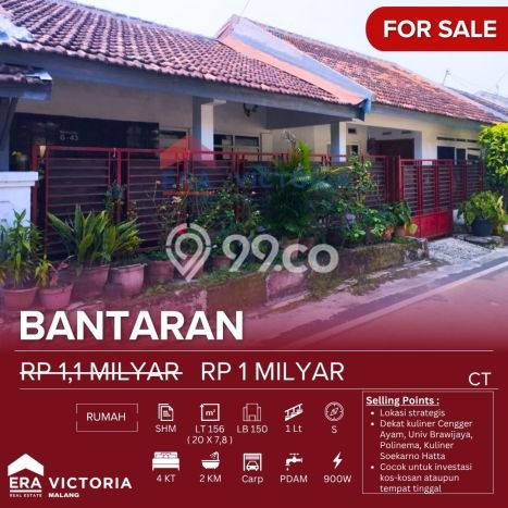 Dijual Cepat Rumah Favorit Siap Huni LB 135m2 di Lowokwaru, Malang Dijual Cepat Rumah Favorit Siap Huni LB 135m2 di Lowokwaru, Malang