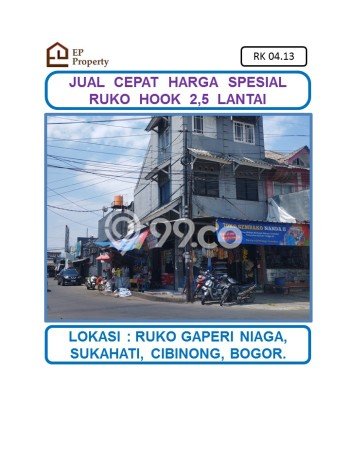 Unit Ruko Dijual di Cibinong Bogor 115m2 Unit Ruko Dijual di Cibinong Bogor 115m2