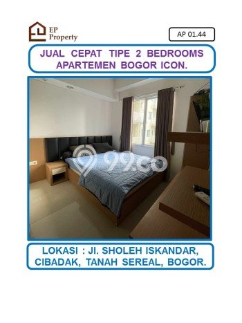Dijual Apartemen 2 KT & 1 KM di Bogor Lokasi Strategis Dijual Apartemen 2 KT & 1 KM di Bogor Lokasi Strategis