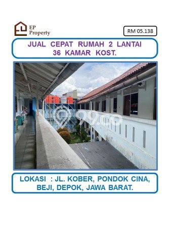 Rumah Kost Dijual Lokasi Beji, Depok, 36 Kamar Tidur, 36 Kamar Mandi, 800m2 Rumah Kost Dijual Lokasi Beji, Depok, 36 Kamar Tidur, 36 Kamar Mandi, 800m2