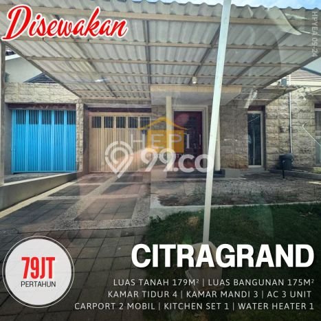 PROPERTI UNGGULAN! Rumah area Citragrand, 3 KM, Lingkungan Premium, LT 179m² Bangunan 175m² PROPERTI UNGGULAN! Rumah area Citragrand, 3 KM, Lingkungan Premium, LT 179m² Bangunan 175m²