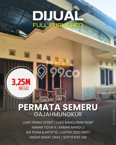 For Sale! Premium House LT 200m2 Desain Elegan di Semeru For Sale! Premium House LT 200m2 Desain Elegan di Semeru