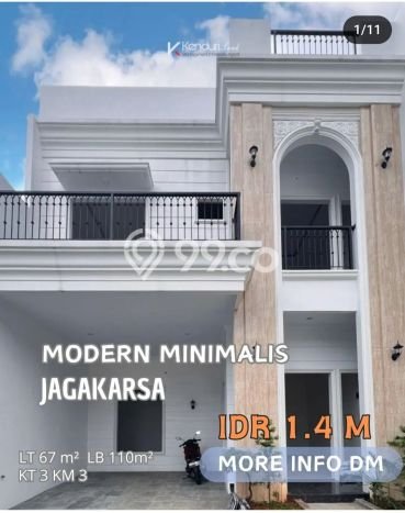 Rumah Strategis Minimalis Lb 110m2 di Jagakarsa, Jakarta Selatan Rumah Strategis Minimalis Lb 110m2 di Jagakarsa, Jakarta Selatan