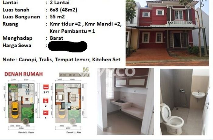Disewakan Rumah Harga Terjangkau di Gading Serpong Tangerang dengan 2 KT Disewakan Rumah Harga Terjangkau di Gading Serpong Tangerang dengan 2 KT