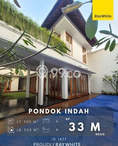 For Sale! Luxury House LT 505m2 Desain Modern di Pondok Indah For Sale! Luxury House LT 505m2 Desain Modern di Pondok Indah