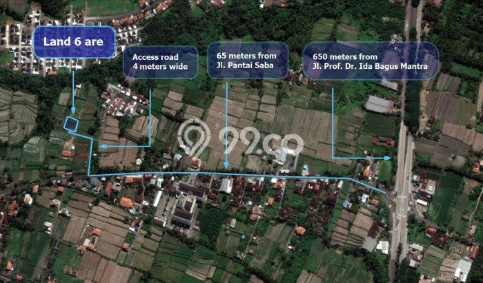 Tanah Komersial Kawasan Saba, Luas 600m2m², Akses Mudah Tanah Komersial Kawasan Saba, Luas 600m2m², Akses Mudah
