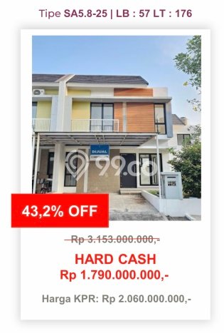 Rumah Modern 3 KT di Harapan Indah Bekasi Unfurnished Rumah Modern 3 KT di Harapan Indah Bekasi Unfurnished