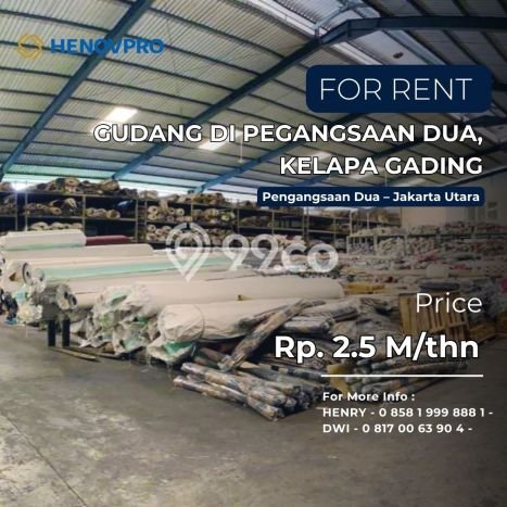 Gudang Disewakan di Kelapa Gading, Luas 3200m², Lokasi Premium, Siap Usaha Gudang Disewakan di Kelapa Gading, Luas 3200m², Lokasi Premium, Siap Usaha