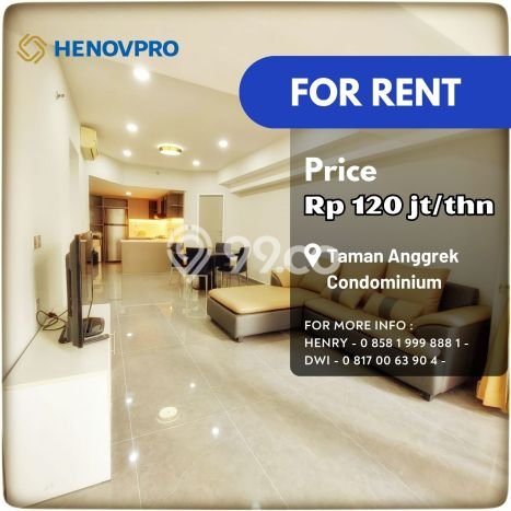 BEST PRICE! Apartemen di Taman Anggrek, 2 KT, Luas 88m², Area Prestisius BEST PRICE! Apartemen di Taman Anggrek, 2 KT, Luas 88m², Area Prestisius
