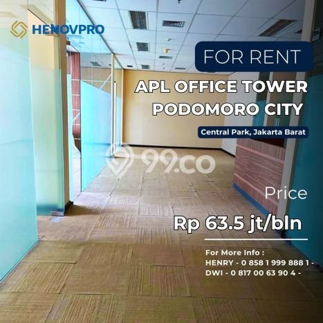 For Rent Kantor di Central Park, Luas 255m², Lokasi Strategis, Ready Untuk Dipakai For Rent Kantor di Central Park, Luas 255m², Lokasi Strategis, Ready Untuk Dipakai
