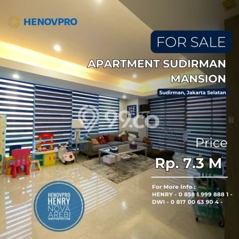 Apartemen Siap Huni di Sudirman, 2 KM, Luas 175m² Apartemen Siap Huni di Sudirman, 2 KM, Luas 175m²