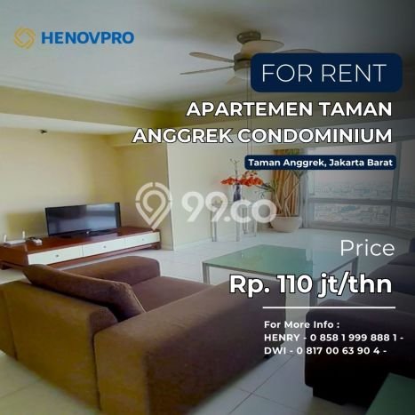 Apartemen Strategis di Taman Anggrek, 2 KT, Luas 88m², Kawasan Taman Anggrek, Jakarta Barat, Jakarta Barat Apartemen Strategis di Taman Anggrek, 2 KT, Luas 88m², Kawasan Taman Anggrek, Jakarta Barat, Jakarta Barat