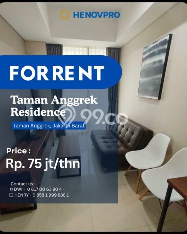 Apartemen Disewakan 2 Kamar Murah Siap Huni di Jakarta Barat, Luas 50m2 Apartemen Disewakan 2 Kamar Murah Siap Huni di Jakarta Barat, Luas 50m2