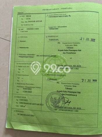 Tanah Strategis Dijual di Kediri Tabanan 140m2 Tanah Strategis Dijual di Kediri Tabanan 140m2