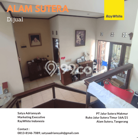 Dijual Rumah Luas Elegan Dengan View Cantik di Alam Sutera, Tangerang Dijual Rumah Luas Elegan Dengan View Cantik di Alam Sutera, Tangerang