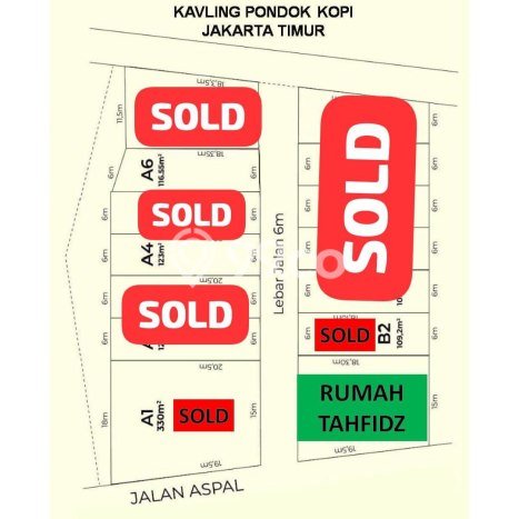 Tanah untuk Dijual di Duren Sawit Jakarta Timur Luas 116m2 Tanah untuk Dijual di Duren Sawit Jakarta Timur Luas 116m2