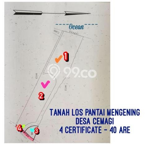 Kavling Tanah untuk Dijual di Cemagi, Badung, Luas 4000m2 Kavling Tanah untuk Dijual di Cemagi, Badung, Luas 4000m2