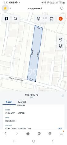 Kavling Tanah Dijual di Kuta, Badung, Luas 2855m2 Area Strategis Kavling Tanah Dijual di Kuta, Badung, Luas 2855m2 Area Strategis