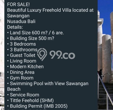 Hunian Luxury Best Area di Badung, Bali Hunian Luxury Best Area di Badung, Bali