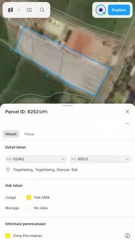 Lahan Investasi Lokasi Tegallalang Gianyar SHM Lahan Investasi Lokasi Tegallalang Gianyar SHM