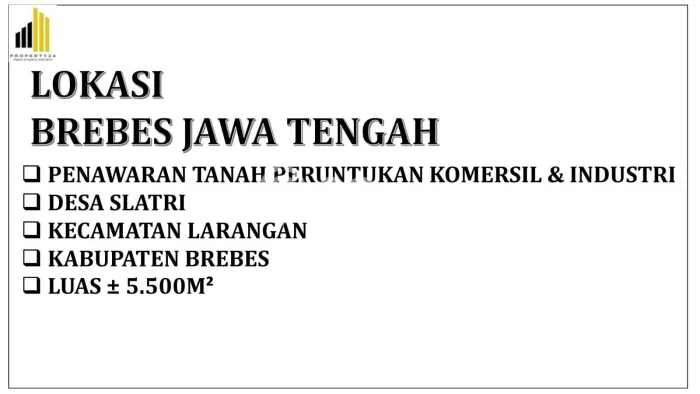 Tanah Kavling di Larangan Dijual dengan Luas 5500m2 Tanah Kavling di Larangan Dijual dengan Luas 5500m2