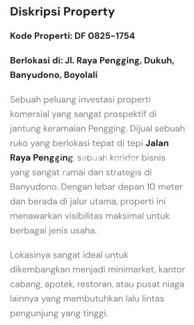 Ruko Premium Kawasan Banyudono, Luas 200m², Lokasi Berkembang Ruko Premium Kawasan Banyudono, Luas 200m², Lokasi Berkembang
