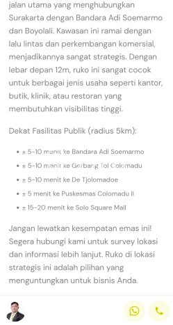 Ruko Kawasan Colomadu, Luas 240m², Kawasan Strategis, Mainroad Ruko Kawasan Colomadu, Luas 240m², Kawasan Strategis, Mainroad