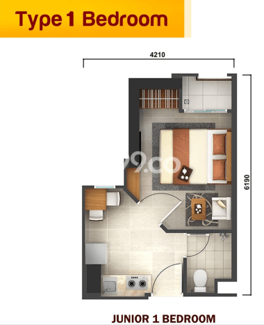 Apartemen Premium Kawasan BSD, 1 KM, Luas 30m² Apartemen Premium Kawasan BSD, 1 KM, Luas 30m²