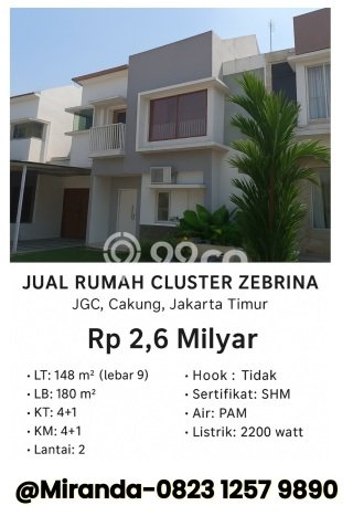 Rumah Minimalis 3 KT LT 149m2 di Jakarta Garden City Rumah Minimalis 3 KT LT 149m2 di Jakarta Garden City