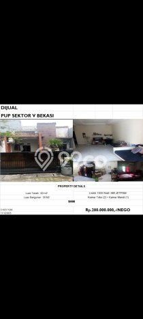 Rumah Murah LT 60m2 di Pondok Ungu Lingkungan Asri Rumah Murah LT 60m2 di Pondok Ungu Lingkungan Asri