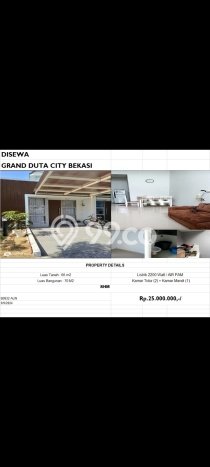 Rumah sewa siap pakai 2 KT di Pondok Ungu, Bekasi Rumah sewa siap pakai 2 KT di Pondok Ungu, Bekasi