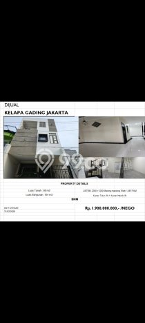 Rumah Modern Cantik 9 Kamar Bisa Langsung Pindah di Kelapa Gading Rumah Modern Cantik 9 Kamar Bisa Langsung Pindah di Kelapa Gading